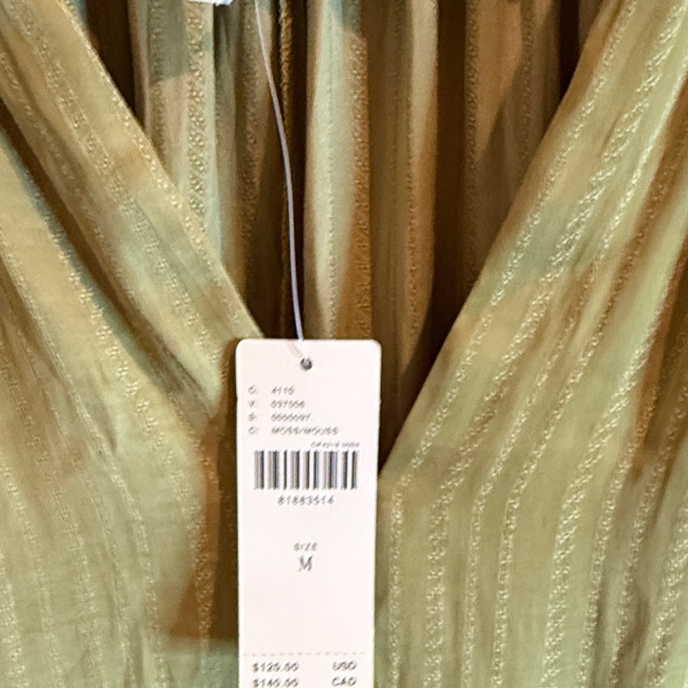 Anthropologie Olive Green Ruched Blouse - Picture 4 of 6